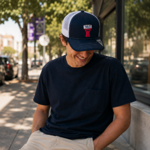 Feed Me Zoyo Navy Trucker Cap